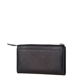 ディオール ロゴ 長財布 ブラック レザー レディース Dior 【中古】
